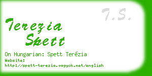 terezia spett business card